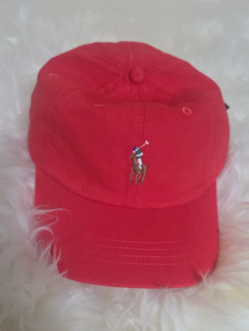 Polo by Ralph Lauren Red Polo Player Embroidered Baseball Cap